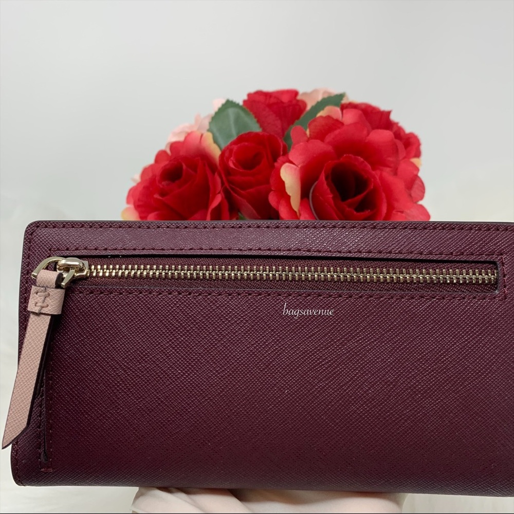 Kate spade NY large slim bifold wallet cherrywood - Picture 6 of 8